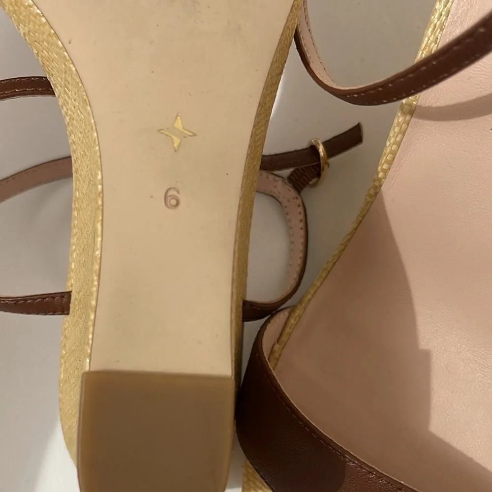 Tuckernuck Brown Leather Delphine Wedges NEW